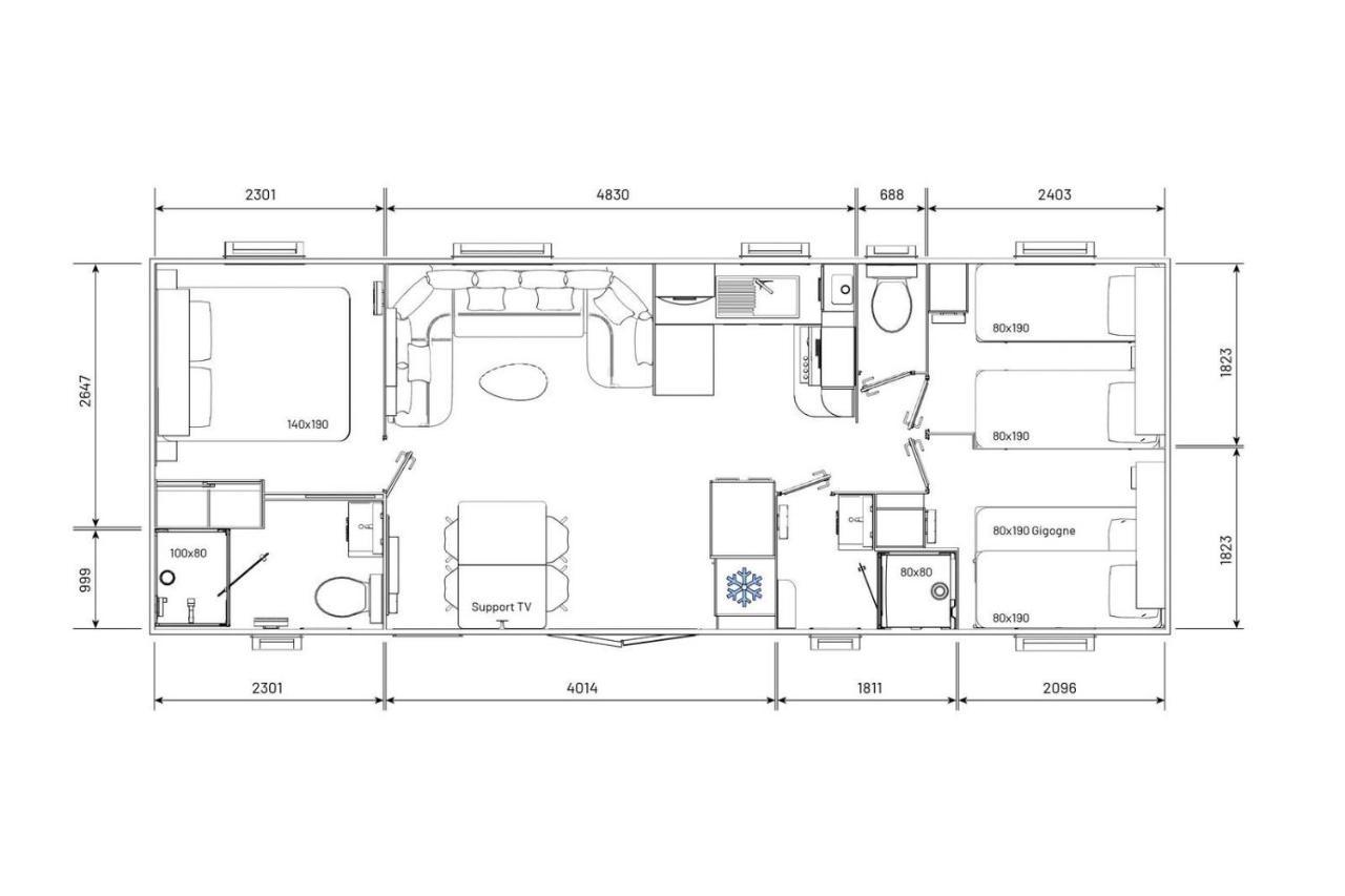 Mobil Home Neuf 6/8 Pers Biville-sur-Mer Luaran gambar